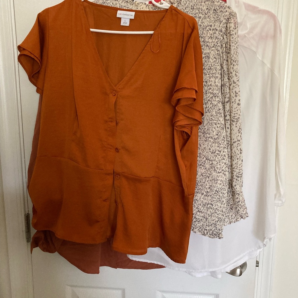 Express Cream Ruffled Blouse with Peter Pan Collar